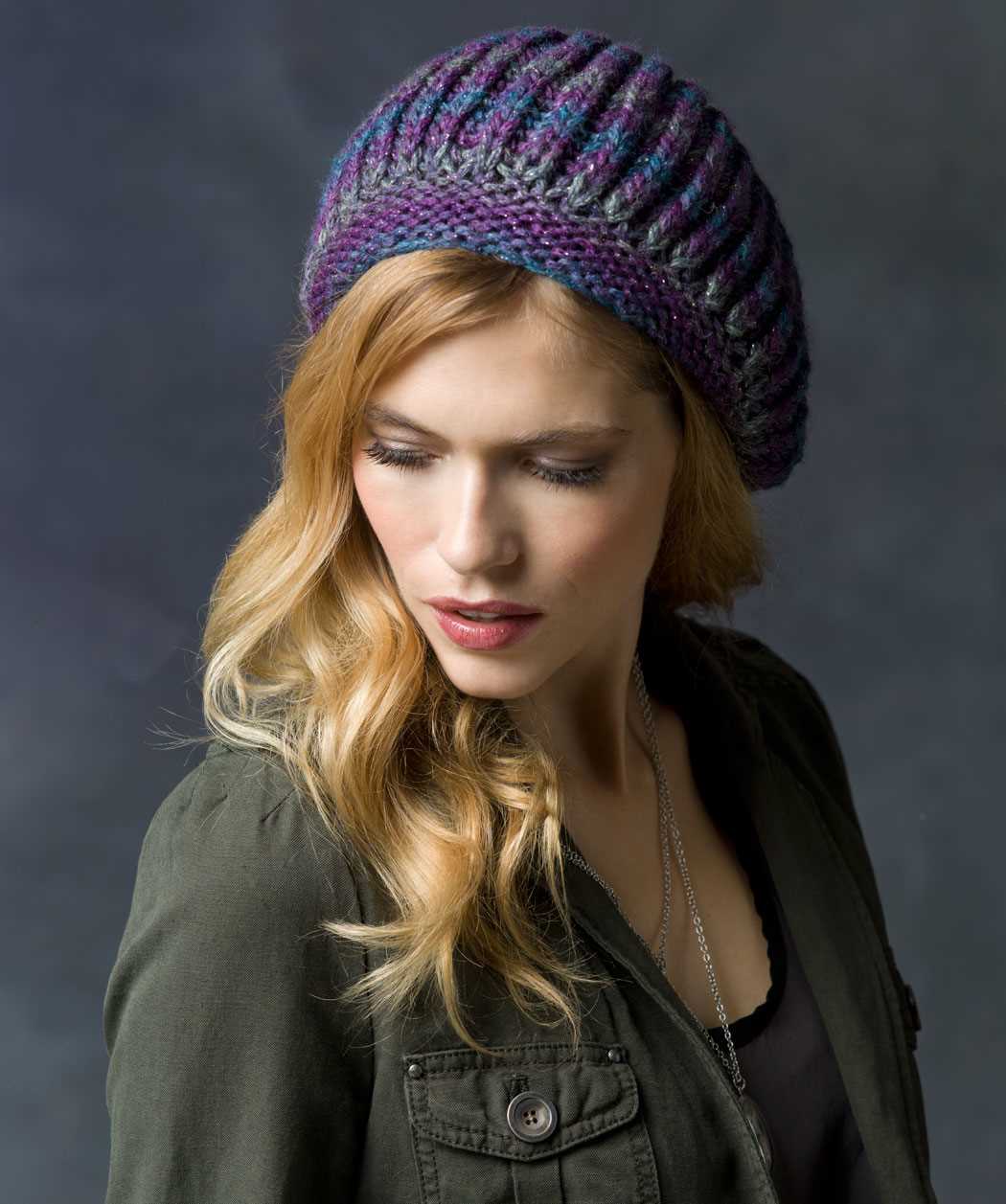 Beret hat knitting pattern
