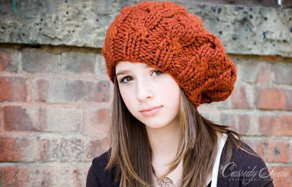 Beret beanie knitting pattern