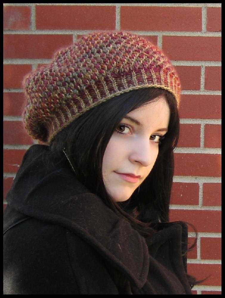 Beret beanie knitting pattern