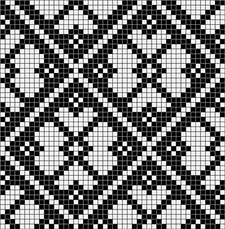 Black and white knitting patterns