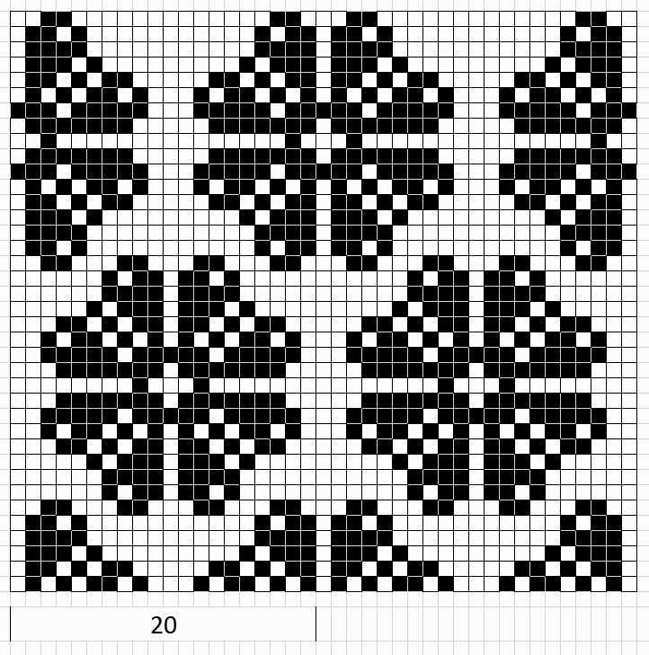 Black and white knitting patterns
