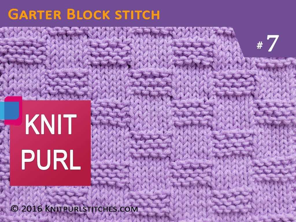 Block stitch knitting pattern