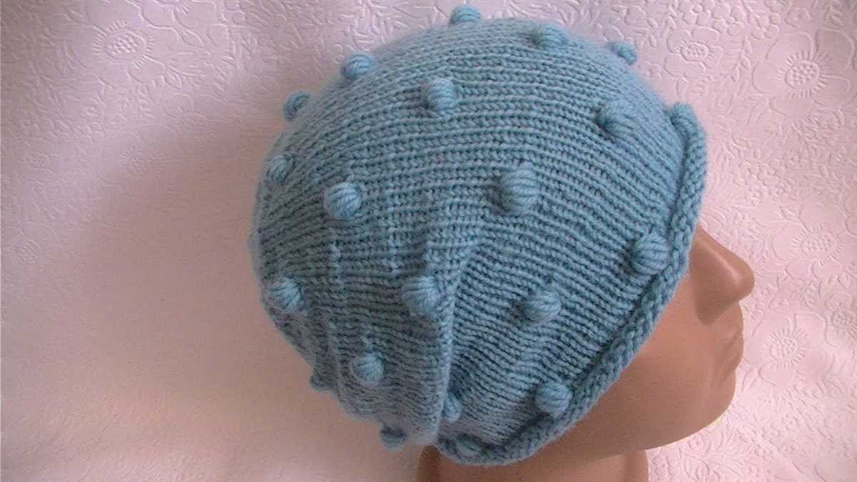 Bobble hat knitting pattern straight needles