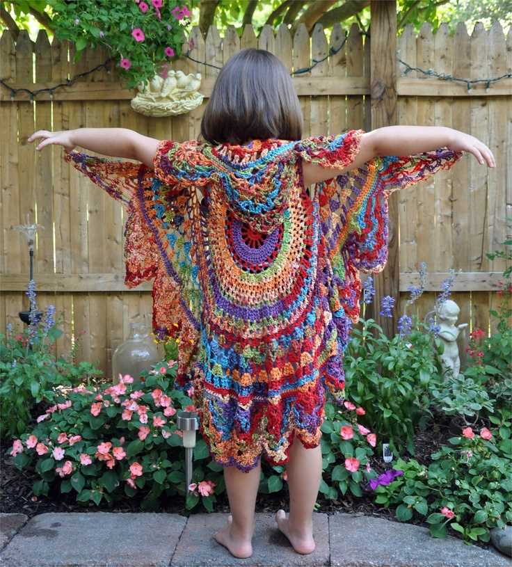 Boho shawl knit pattern
