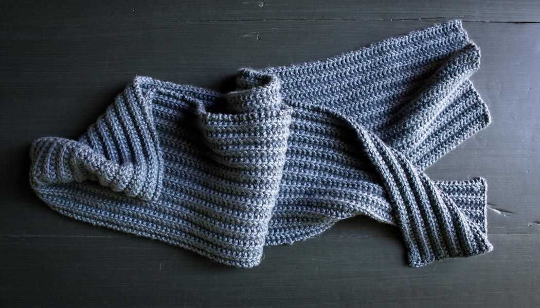 Boomerang scarf knitting pattern
