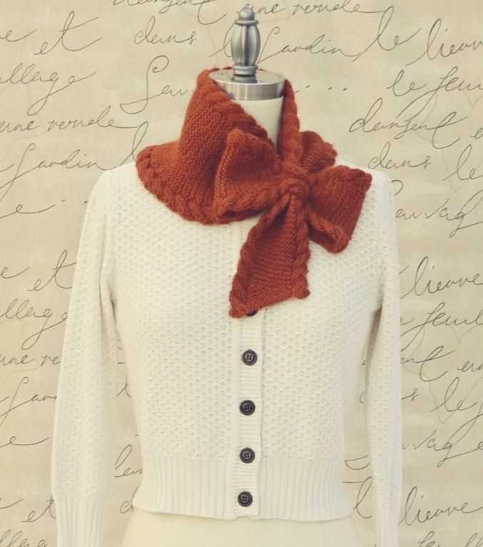 Step-by-step guide - How to knit a fashionable bow tie scarf Bow tie scarf knitting pattern