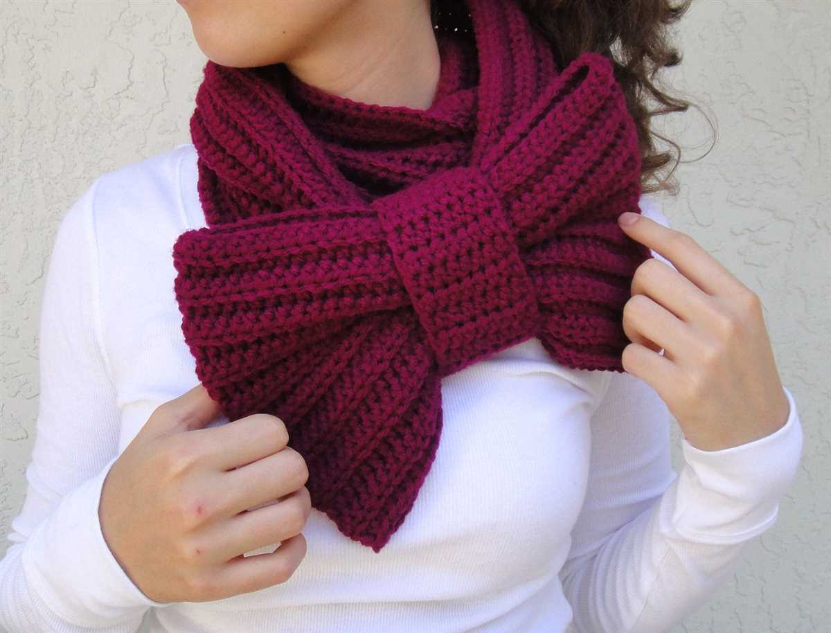 Bow tie scarf knitting pattern