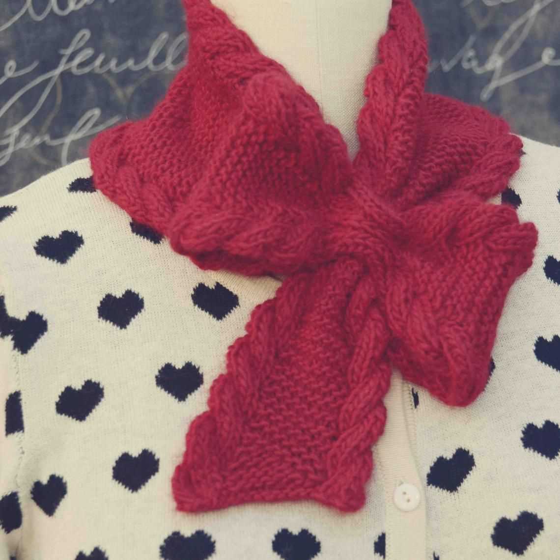 Bow tie scarf knitting pattern