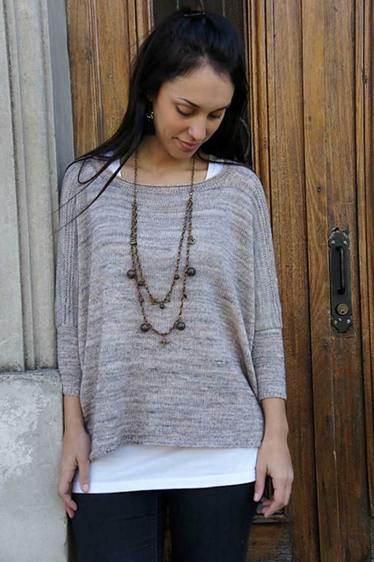 Boxy knit sweater pattern