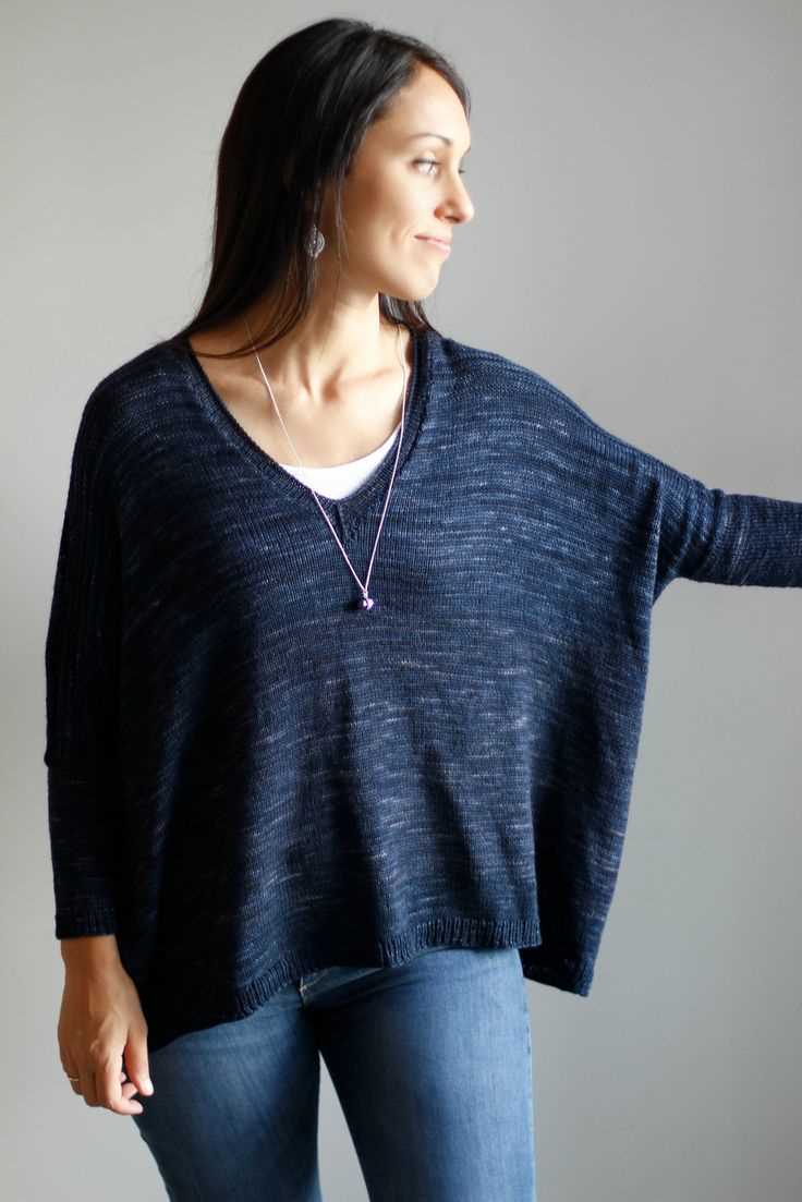 Boxy knit sweater pattern