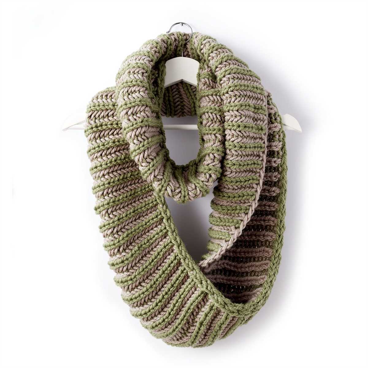 Brioche knit cowl pattern