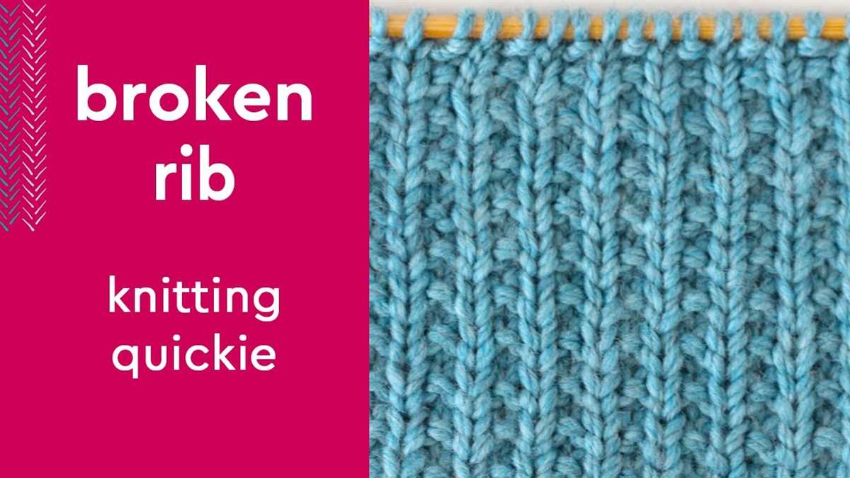 Broken rib knit scarf pattern