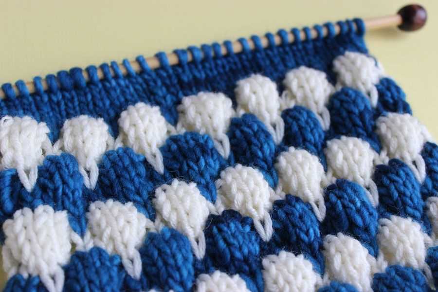 Bubble blanket knitting pattern