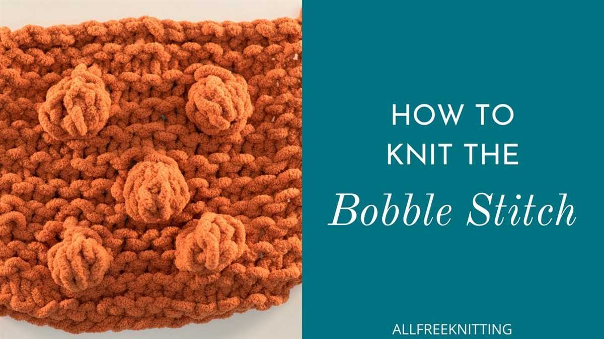 Bubble pattern knitting