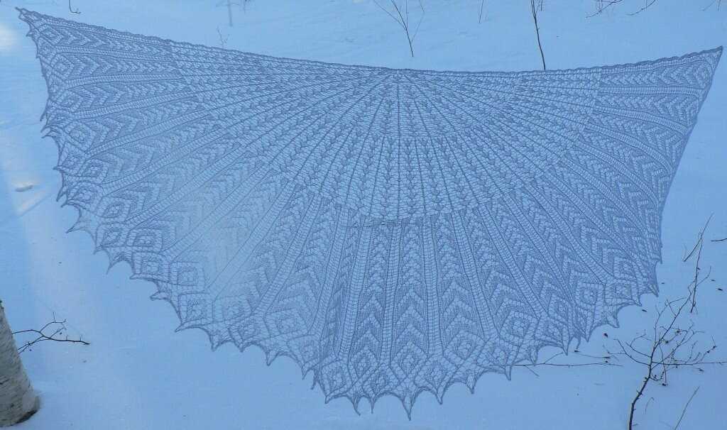 Bulky knit shawl pattern
