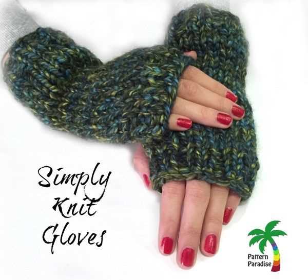 Bulky knit fingerless gloves pattern