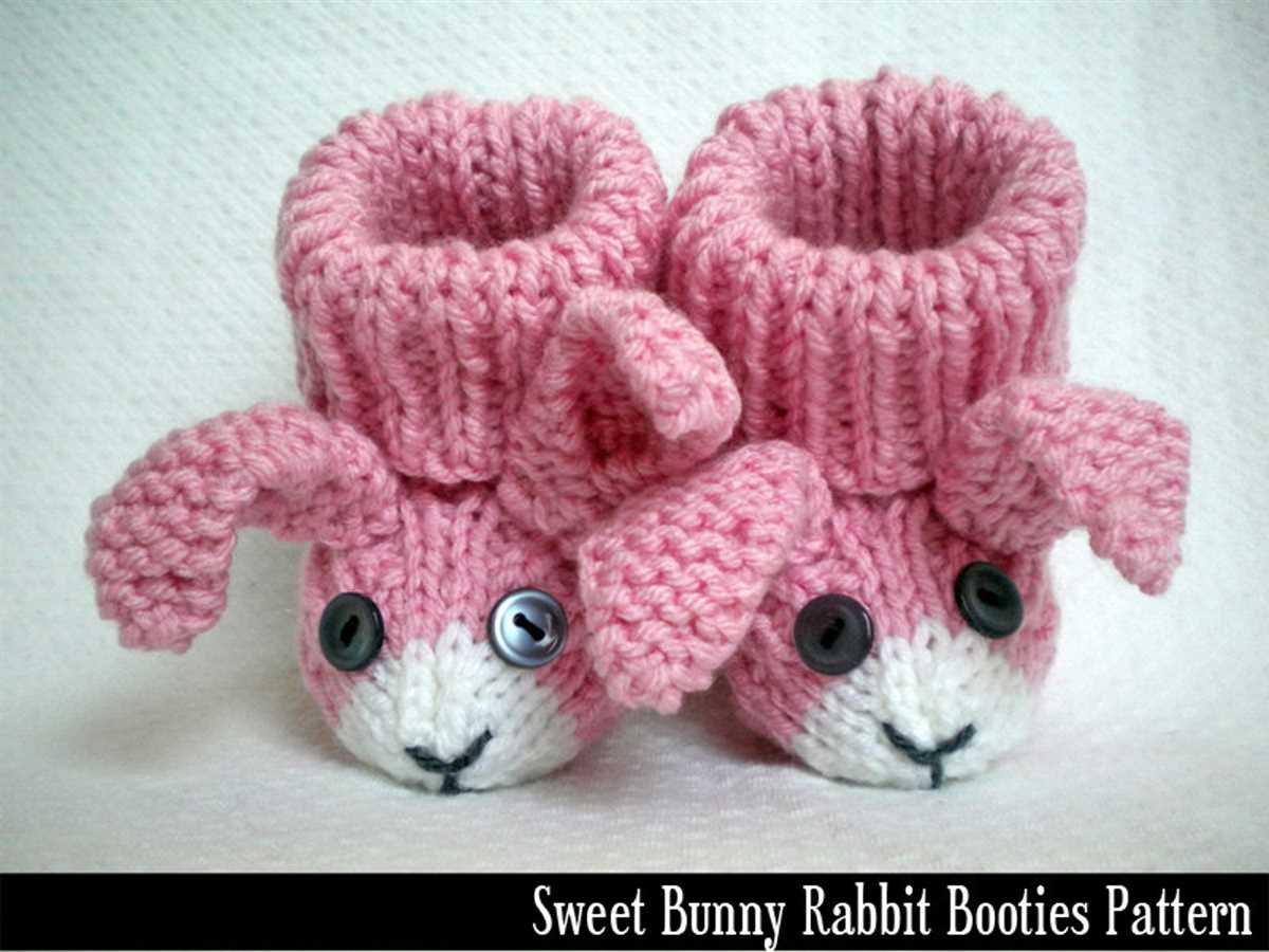 Bunny booties knitting pattern