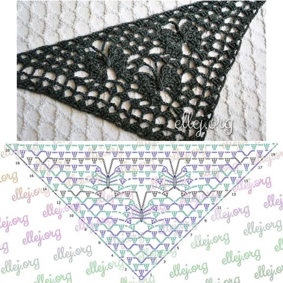 Butterfly knitting pattern scarf