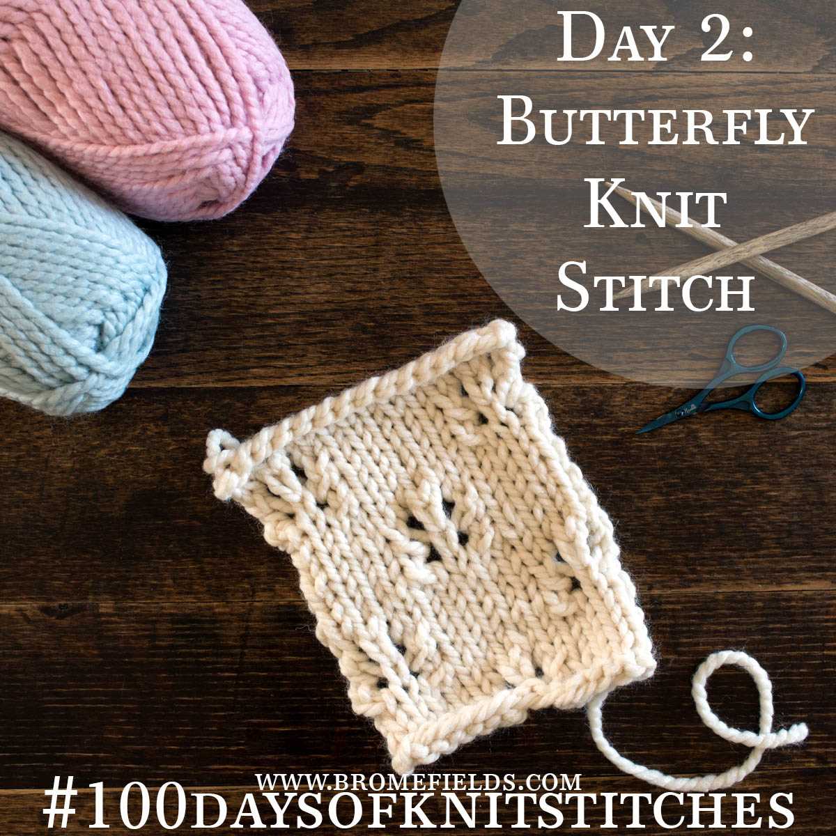 Butterfly knit pattern
