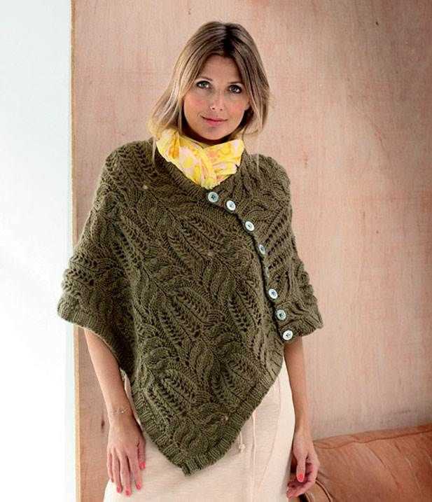 Button poncho knitting pattern