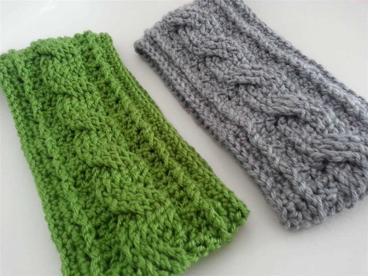 Cable ear warmer knitting pattern