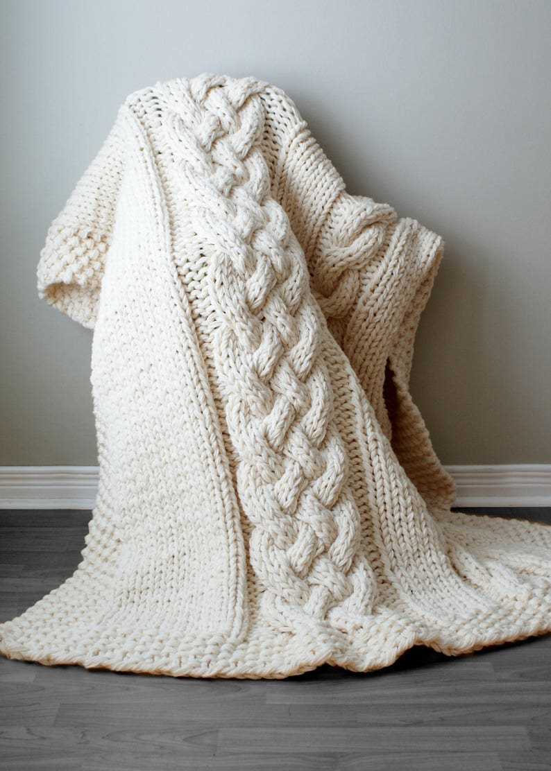 Cable knit blanket pattern