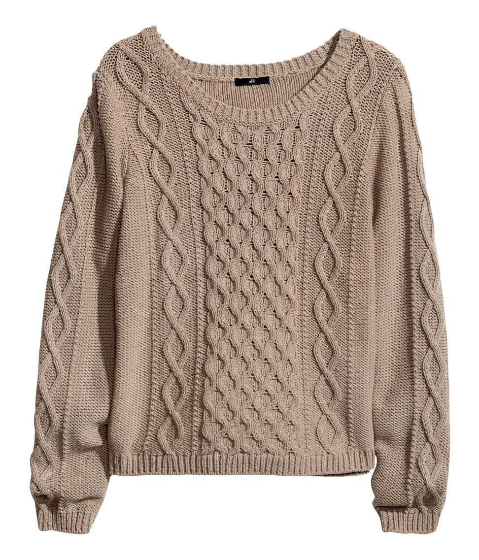 Cable knit jumper pattern womens