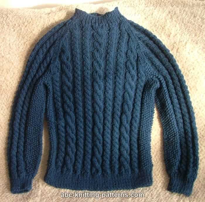 Cable knit sweater mens pattern