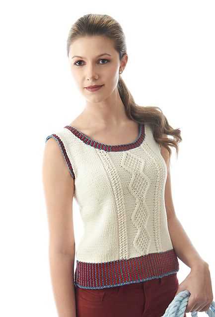 Cable tank top knitting pattern