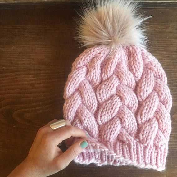 Cable beanie knitting pattern