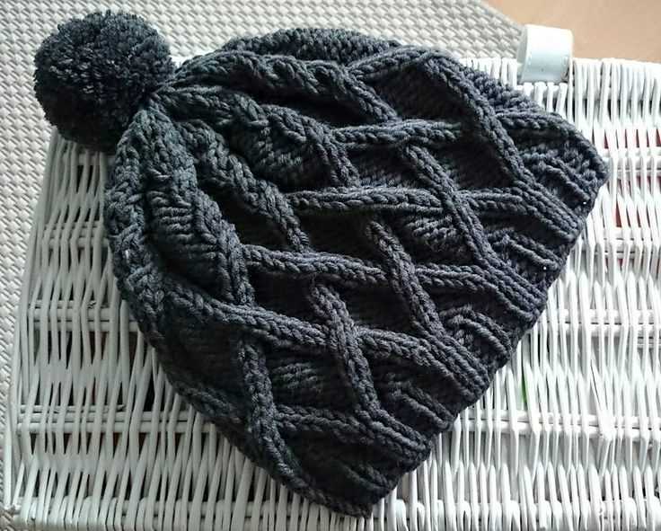 Cable hat free knitting pattern