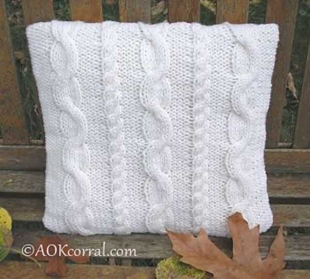 Cable knit cushion pattern free