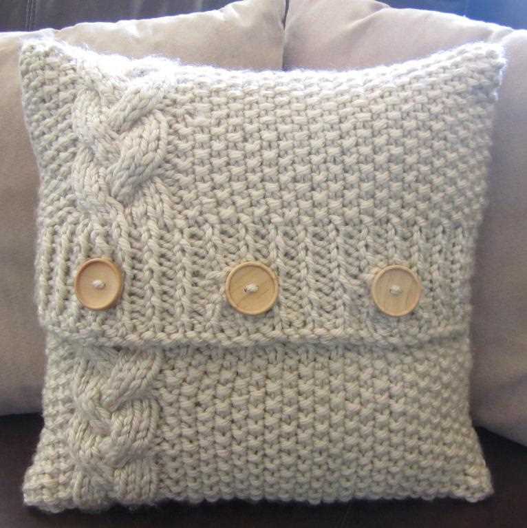 Cable knit pillow cover pattern