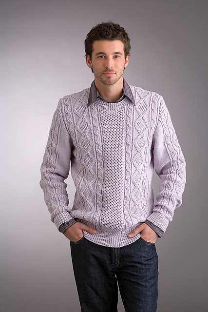 Cable knit sweater mens pattern