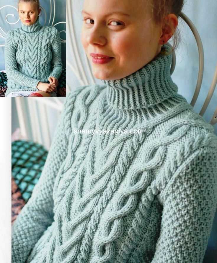 Cable knit turtleneck sweater pattern