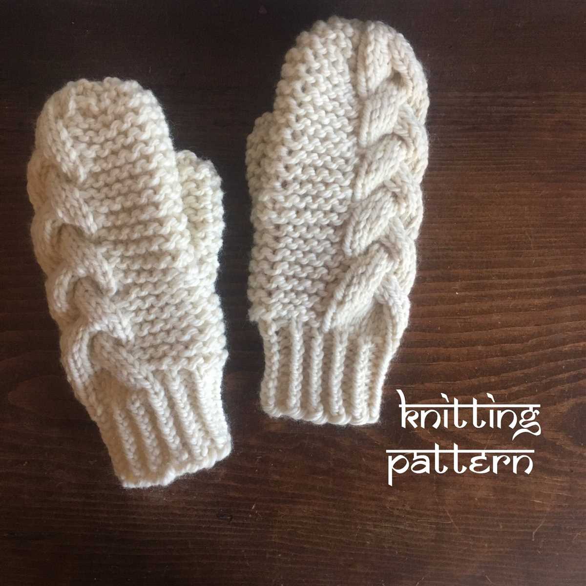 Cable mittens knitting pattern free