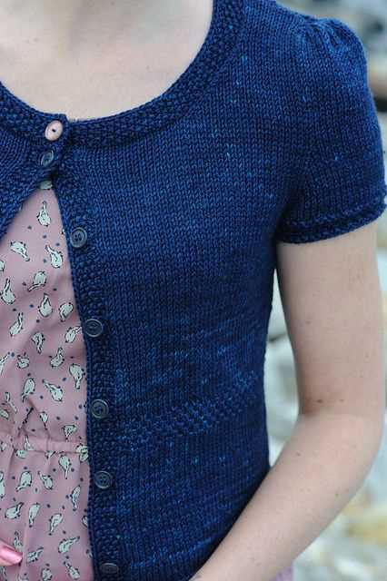 Cap sleeve cardigan knitting pattern