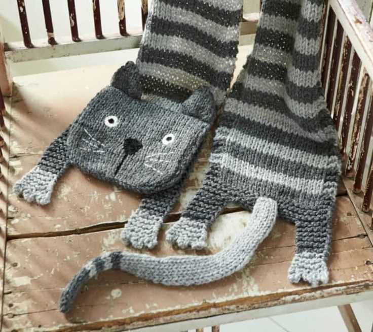 Cat scarf knitting pattern