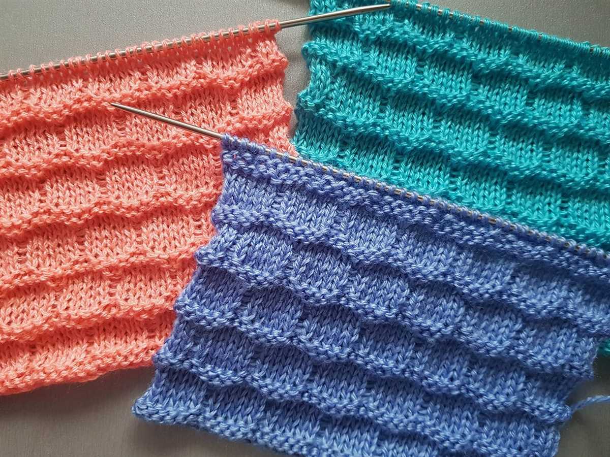 Checkerboard knit scarf pattern