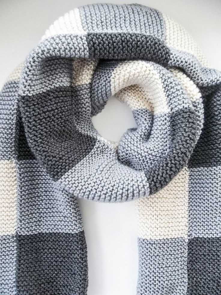 Checkerboard scarf knitting pattern
