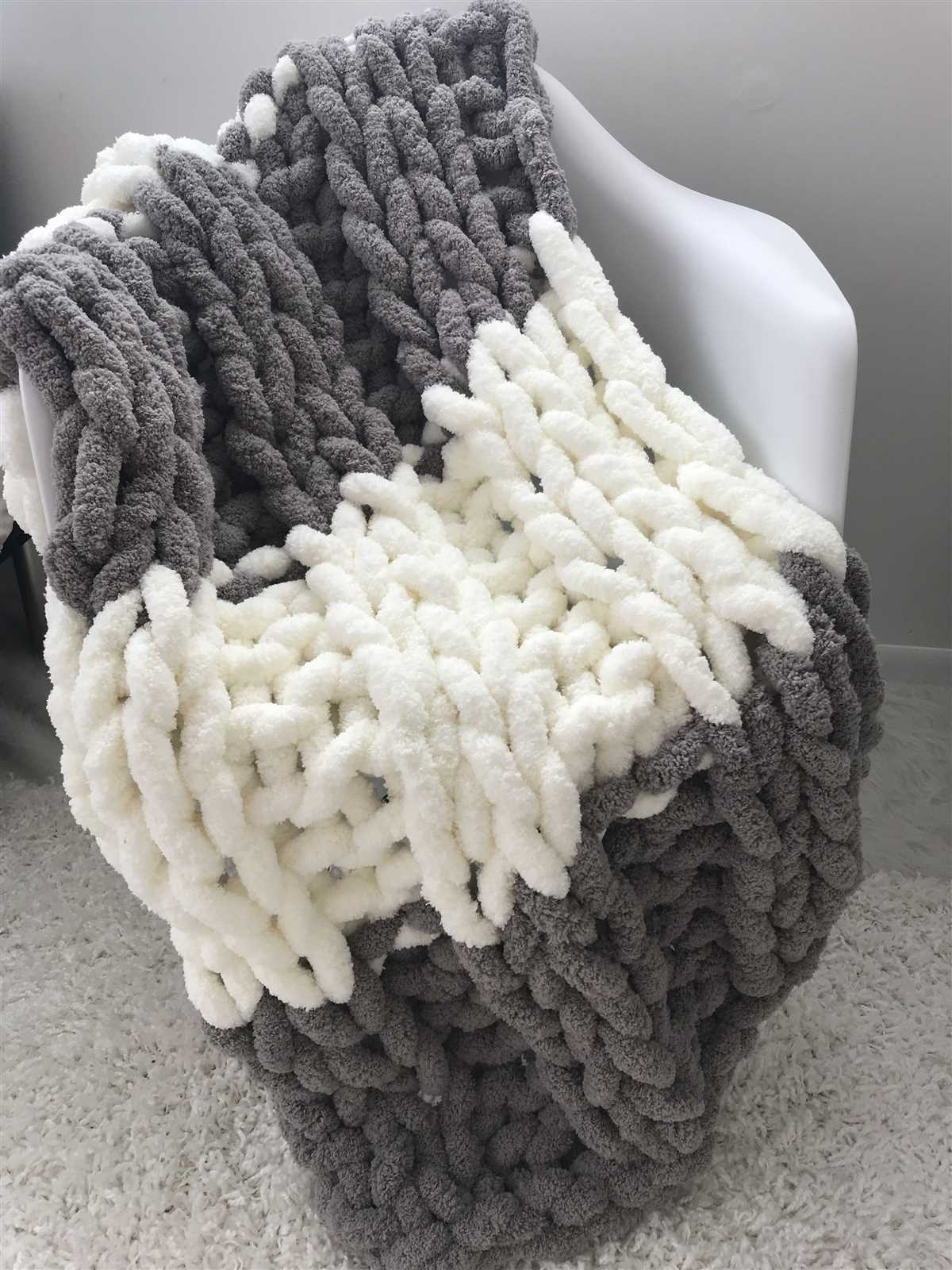 Chenille blanket knitting pattern