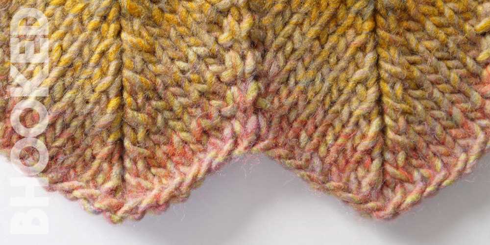 Chevron knitting pattern in the round