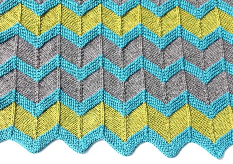 Chevron knitting pattern in the round