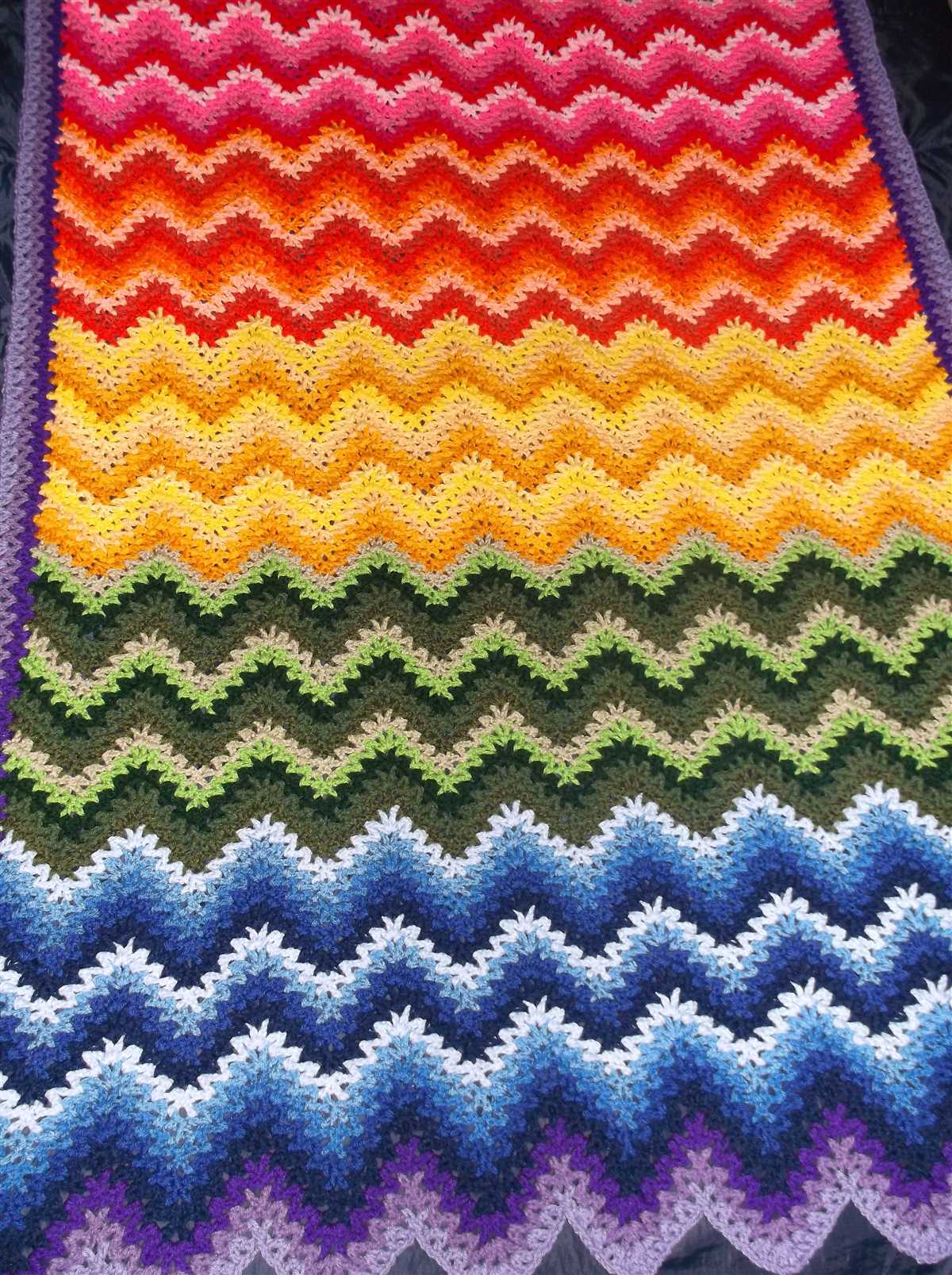 Chevron pattern knitting