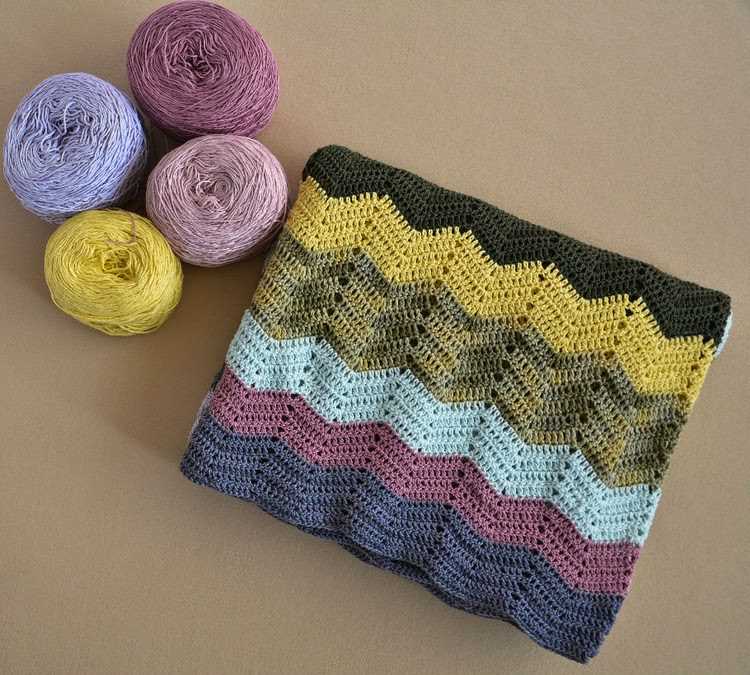 Chevron knit blanket pattern