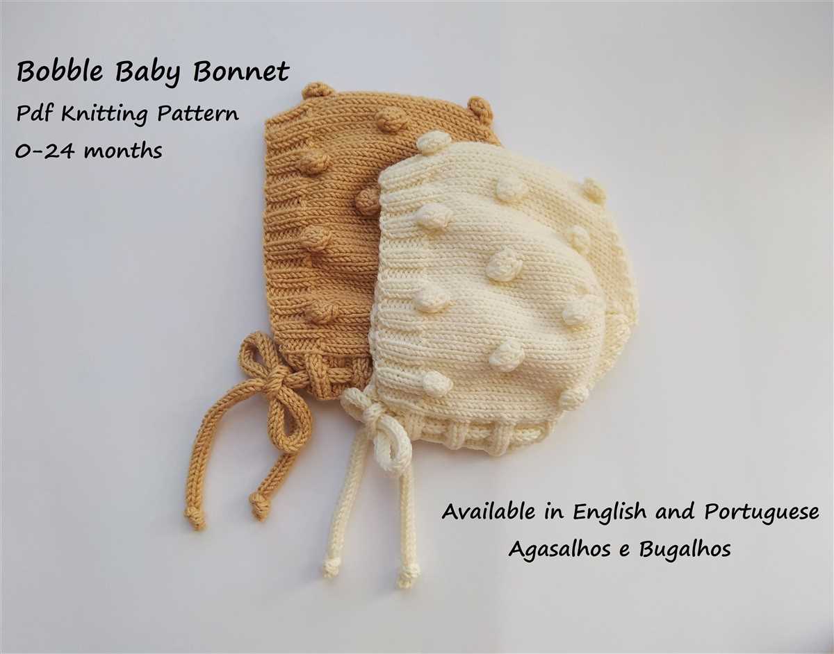 Childs bobble hat knitting pattern
