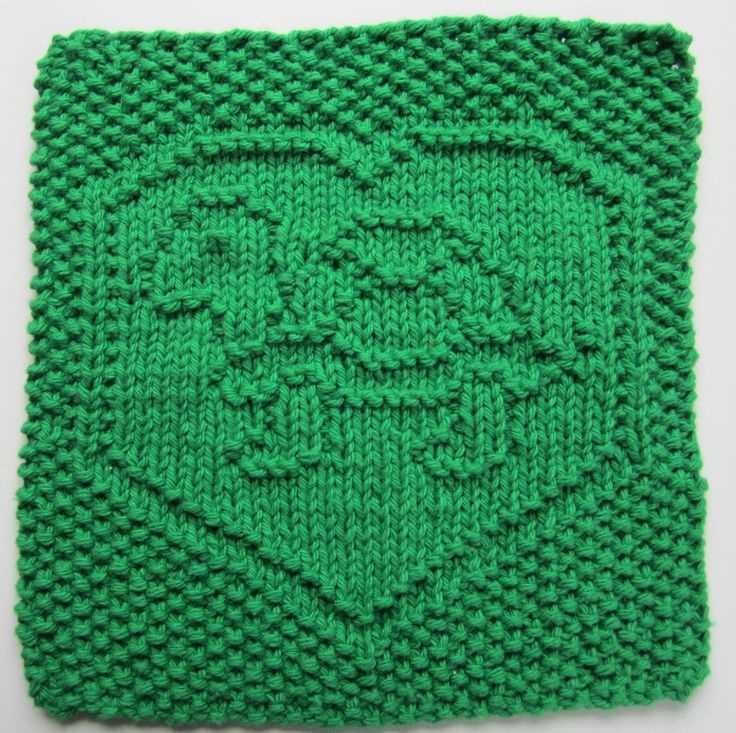 Chinese wave knit dishcloth pattern