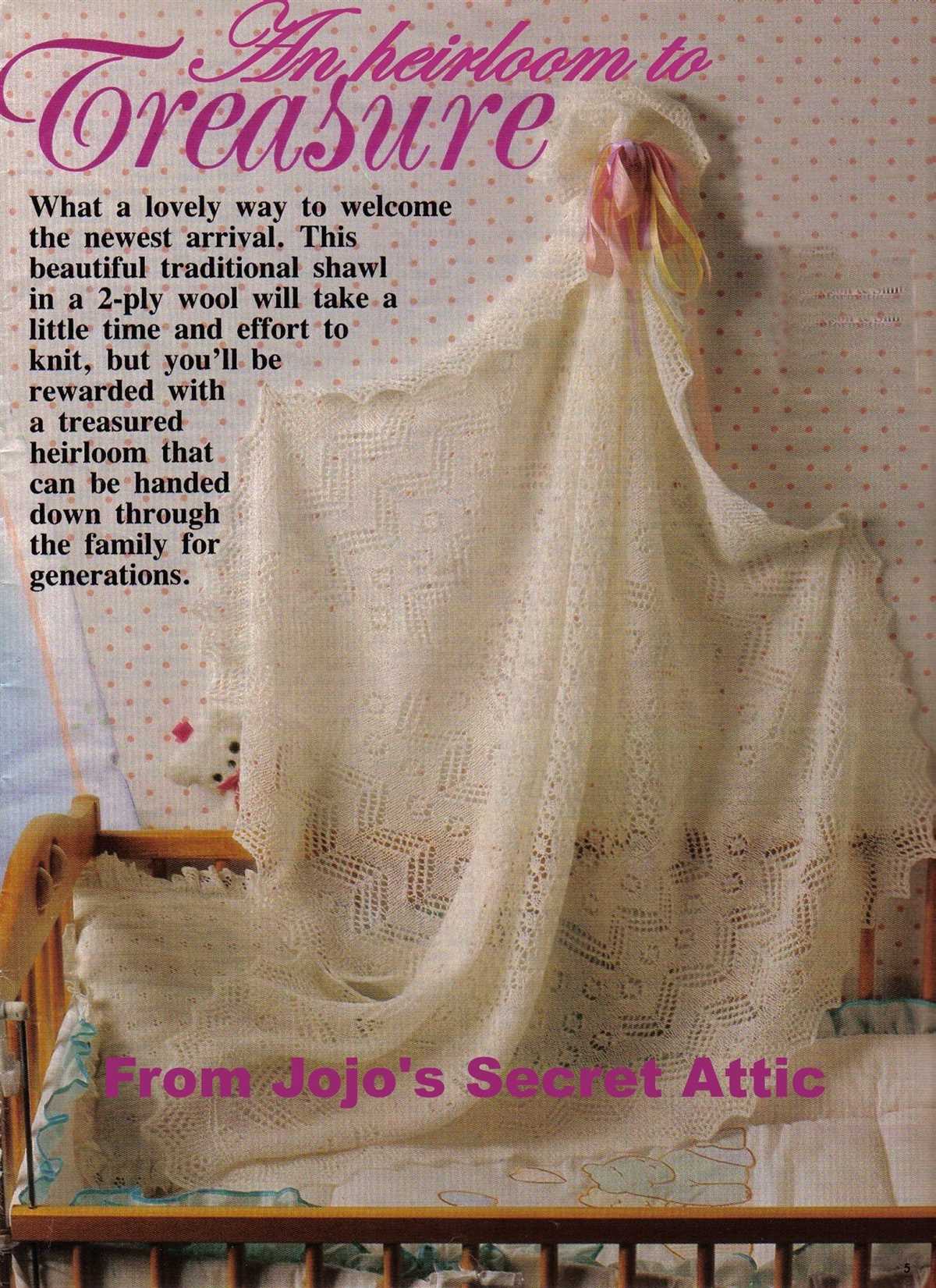 Christening shawl knitting pattern