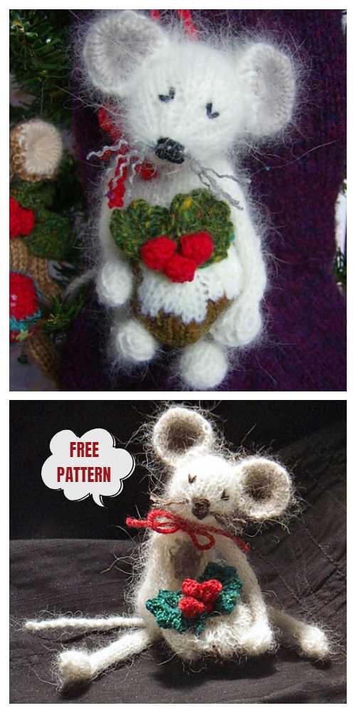 Christmas mice knitting pattern