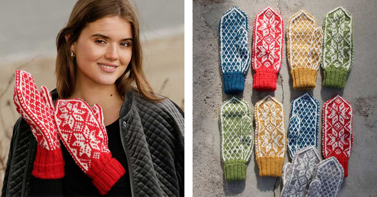 Christmas mittens knitting pattern